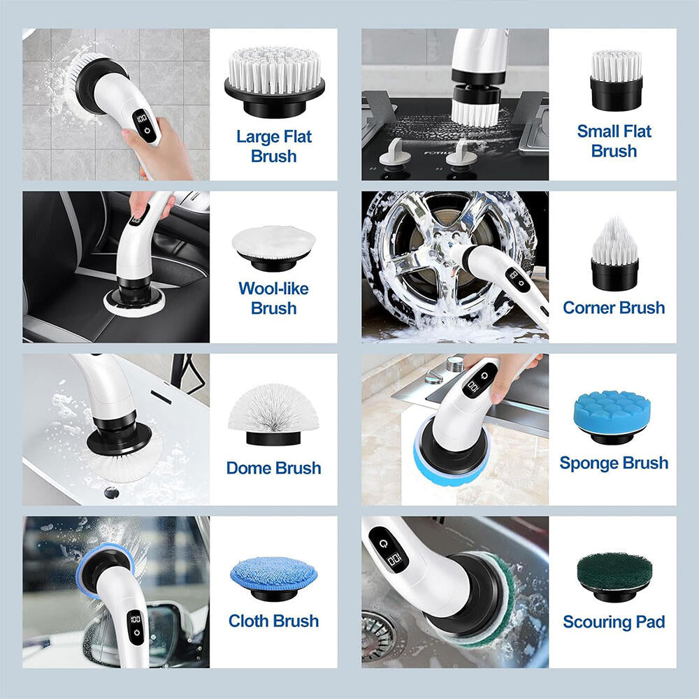 Cepillo Limpieza Eléctrico 9 Cabezales